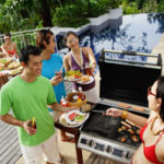 Pool party barbeque